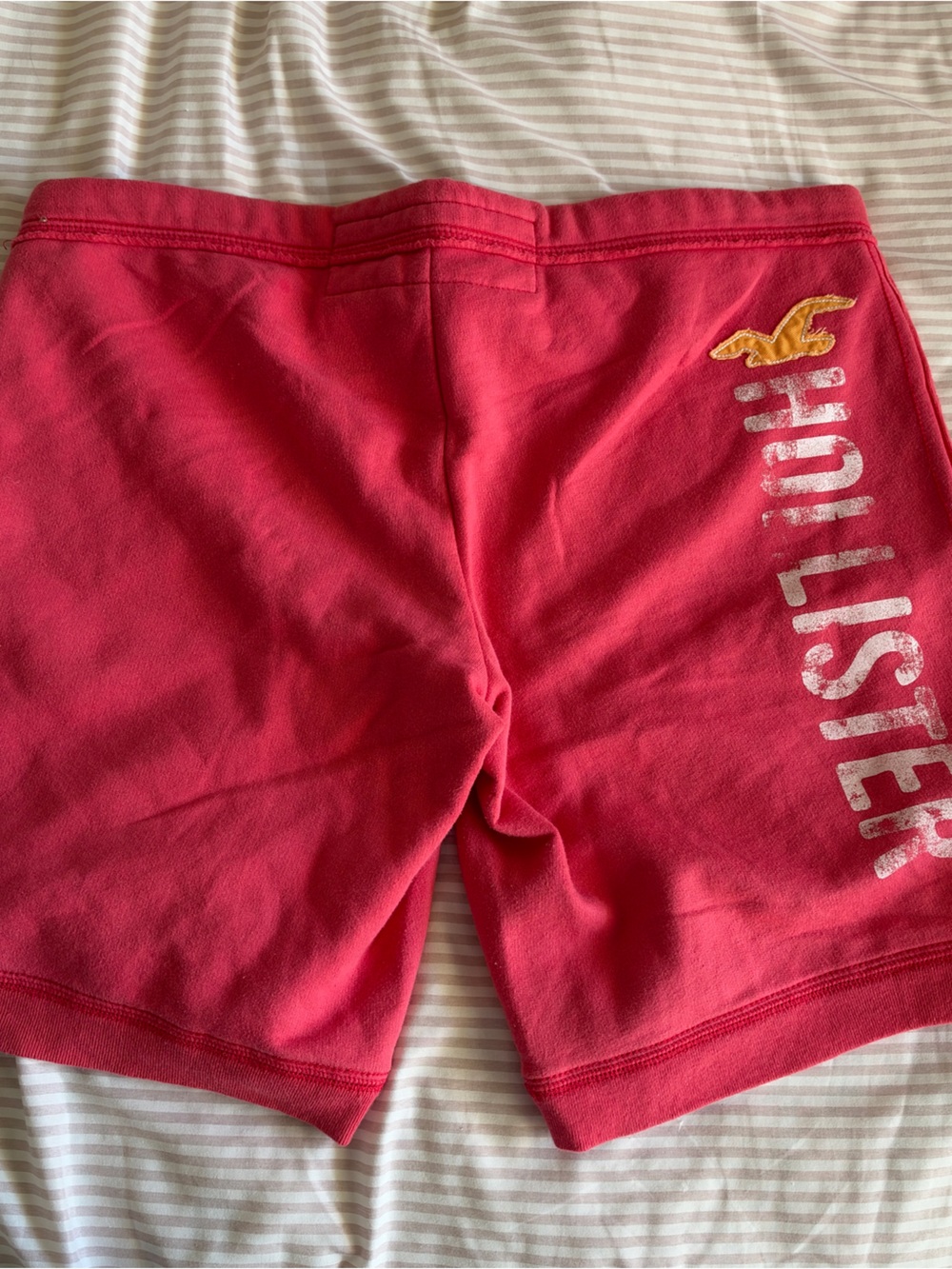 Hollister Pink Logo Shorts with Yellow Accent